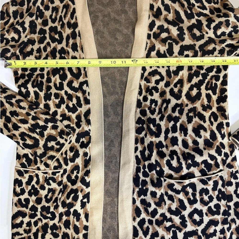 J Crew Leopard Print Cardigan Oversized XS - Picture 3 of 7